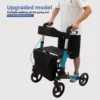 Aluminum Portable Foldable Walker with Seat & Adjustable Height